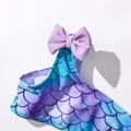 2pcs Toddler Girl Mermaid Pattern Swimsuit Mint Green image 4