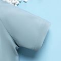 Baby Boy Shark Print Zipper Design Hooded Short-sleeve One-piece Swimsuit Grey image 5