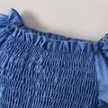 Toddler Girl Sweet Blue Smocked Jumpsuit DENIMBLUE image 5