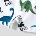Family Matching Dinosaur Print Tank Dresses and Short-sleeve T-shirts Sets Turquoise image 5