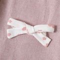 3pcs Baby Girl 3-piece Floral Print Textured Cami Romper and Ruffled Shorts & Headband Set Pink image 5