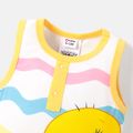 Looney Tunes Baby Boy/Girl Colorful Striped Graphic Naia™ Tank Romper yellowwhite image 5