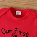 Father's Day Baby Girl/Boy Letter Print Short-sleeve Bodysuit Red image 4