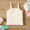 Baby Girl 95% Cotton Ribbed Solid Cami Top Apricot image 1
