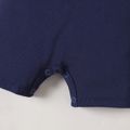Baby Boy Letter Embroidered Contrast Polo Collar Short-sleeve Romper ColorBlock image 5
