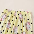 Kid Girl Spaceship/Floral & Elegant/Mouse & Polka dots Print Casual Pants Beige image 4
