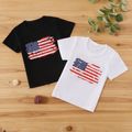Baby / Toddler Independence Day US Flag Print Tee  White