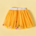 Toddler Girl Colorful Ball Mesh Skirt Yellow