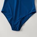 Stripe Print Boho Family Matching Swimsuits Blue