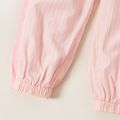 Kids Girl Woven Striped Elasticized Pants Pink