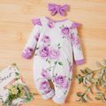 Baby Girl Sweet Rose Jumpsuit Multi-color image 5