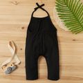 Baby / Toddler Girl Casual Solid Jumpsuits Black