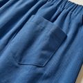 Pretty Kid Girl Button Pocket Pure Cotton Solid Skirt Royal Blue