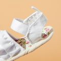 Baby / Toddler Flounced Flower Velcro Closure Sandals White