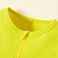 Multi Color Solid Footed/footie Long-sleeve Baby Jumpsuit Yellow