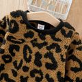 Baby / Toddler Girl Chic Leopard Fluff Dress Color block