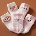 5-pack Baby / Toddler / Kid Animal Solid Socks Pink image 3