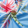 Stylish Floral Printed Sleeveless Maternity Maxi Dress Light Blue