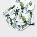 Mommy and Me Pineapple Print Pocket Tank Dresses White