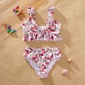 Pretty Kid Girl Animal Colorful Butterfly Swimsuit Pink image 1