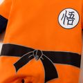 100% Cotton Kungfu Style Color Block Long-sleeve Orange Baby Jumpsuit Orange