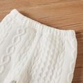 2pcs Baby Boy/Girl Solid Long-sleeve Imitation Knitting Set White image 5