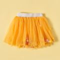 Toddler Girl Colorful Ball Mesh Skirt Yellow