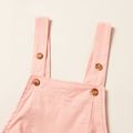 Pretty Kid Girl Pure Cotton Solid Suspender Pants Light Pink