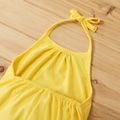 Baby / Toddler Girl Casual Solid Jumpsuits Yellow image 4
