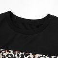 Leopard Print Black Sweatshirts for Mom and Me Black