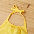 Baby / Toddler Girl Casual Solid Jumpsuits Yellow image 5