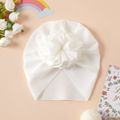 Baby / Toddler Solid Floral Hat White