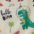 Cute Dinosaur Print Linen Aprons for Mommy and Me Color block image 5
