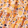 Sweet Hand painted Print Tube top X Midi Dress Orange