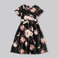 Floral Print Splice Family Matching Sets Color block