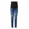 Sassy Ripped Maternity Jeans Deep Blue