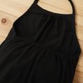Baby / Toddler Girl Casual Solid Jumpsuits Black