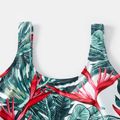 Floral Print Family Matching Swimsuits（Off-shoulder Ruffle-sleeve One-piece Swimsuits for Mom and Girl ; Swim Trunks for Dad and Boy） Multi-color