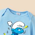 Smurfs Baby Boy/Girl Letter Graphic Cotton Jumpsuit Light Blue