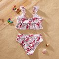 Pretty Kid Girl Animal Colorful Butterfly Swimsuit Pink image 5