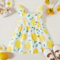 1pc Baby Girl Plaid&Lemon&Fruit Sweet Dress White image 1