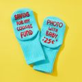 Baby / Toddler Letter Middle Socks Turquoise image 1