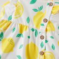 1pc Baby Girl Plaid&Lemon&Fruit Sweet Dress White image 4