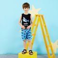 Baby / Toddler Cartoon Shark Print Tank and Shorts Set Black