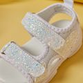 Toddler / Kid Sequined Velcro Closure Sandals White image 4
