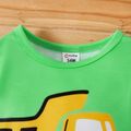 Baby Boy Vehicle Truck Print Long-sleeve Jumpsuit Green image 4