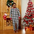 Family Matching Plaid Christmas Onesies Pajamas（Flame resistant） Color block image 5