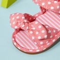 Baby / Toddler Polka Dots Bowknot Velcro Closure Sandals Pink