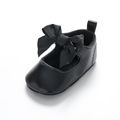 Baby / Toddler Solid Bowknot Prewalker Shoes Black
