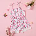 Trendy Kid Girl Lace Tank Rompers Pink